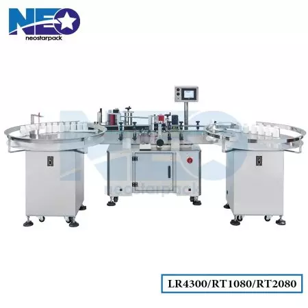 Etiqueteuse automatique de bouteilles rondes avec table rotative - Étiqueteuse automatique de bouteilles rondes avec table rotative